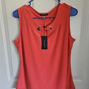 Tommy Hilfiger Coral Peach Womens Tank Top Blouse Size XL NWT New READ